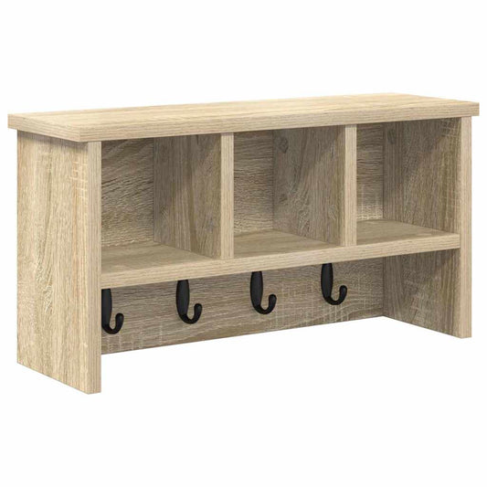 Wandmontierter Kleiderständer Sonoma Eiche 50 x 16 x 26 cm
