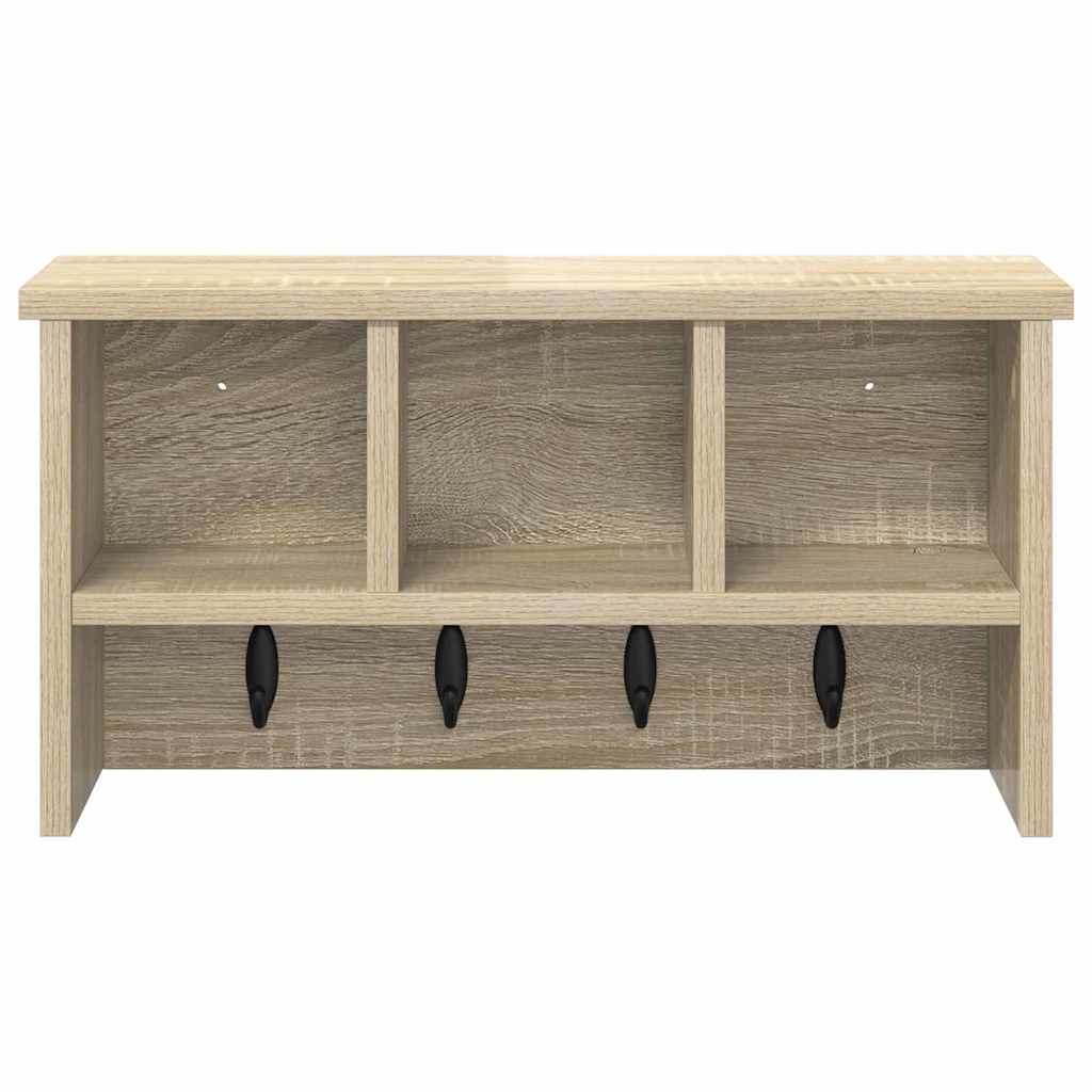 Wandmontierter Kleiderständer Sonoma Eiche 50 x 16 x 26 cm