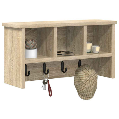 Wandmontierter Kleiderständer Sonoma Eiche 50 x 16 x 26 cm