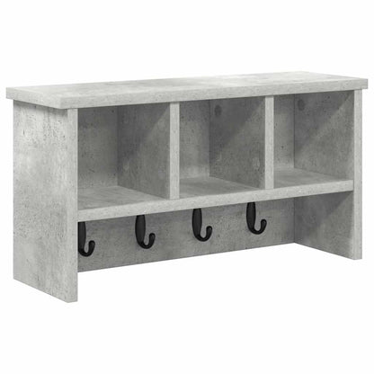 Wandmontierter Kleiderständer Betongrau 50 x 16 x 26 cm