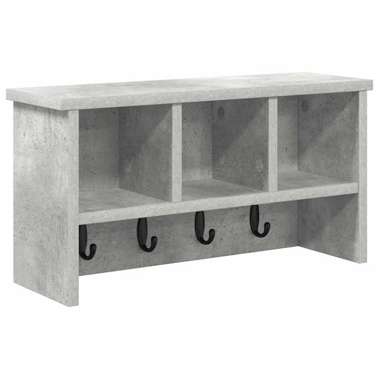 Wandmontierter Kleiderständer Betongrau 50 x 16 x 26 cm
