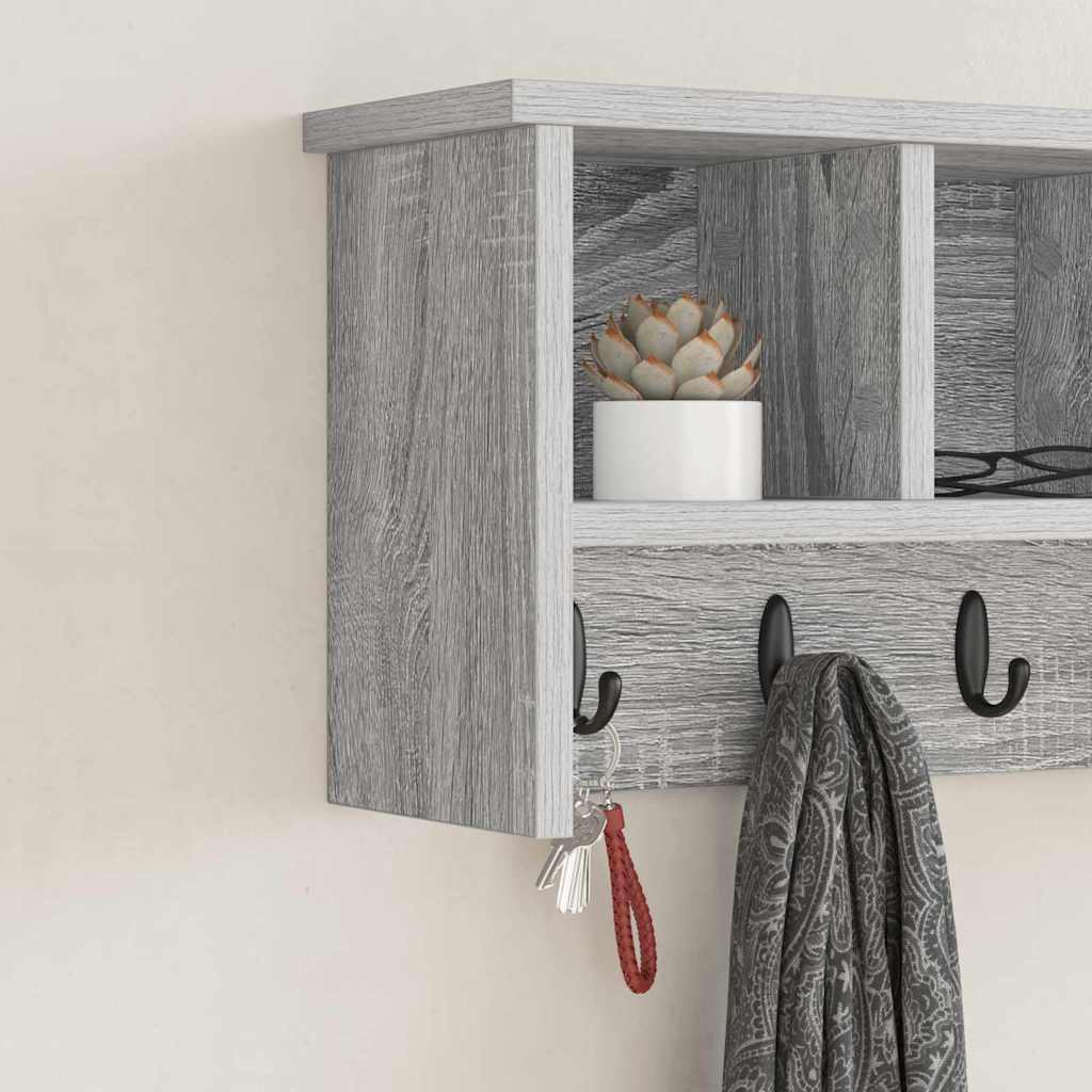 Wandmontierter Kleiderständer Grau Sonoma 50 x 16 x 26 cm