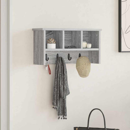 Wandmontierter Kleiderständer Grau Sonoma 50 x 16 x 26 cm