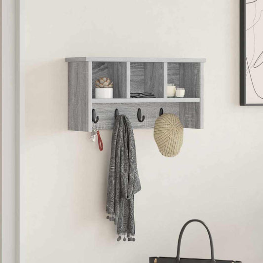 Wandmontierter Kleiderständer Grau Sonoma 50 x 16 x 26 cm