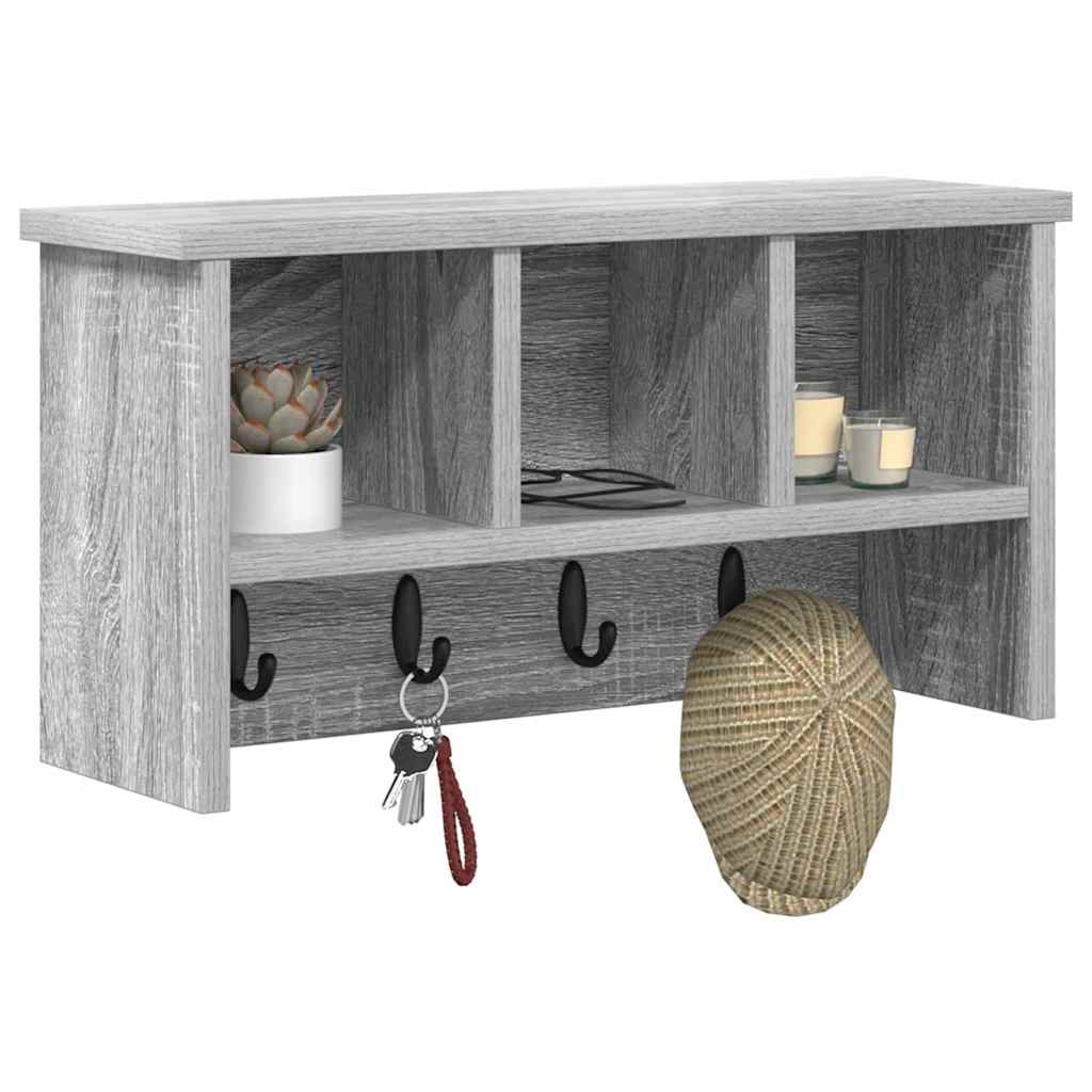 Wandmontierter Kleiderständer Grau Sonoma 50 x 16 x 26 cm