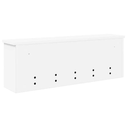Wandmontierter Kleiderständer mit Regal Weiß 75 x 16 x 26 cm