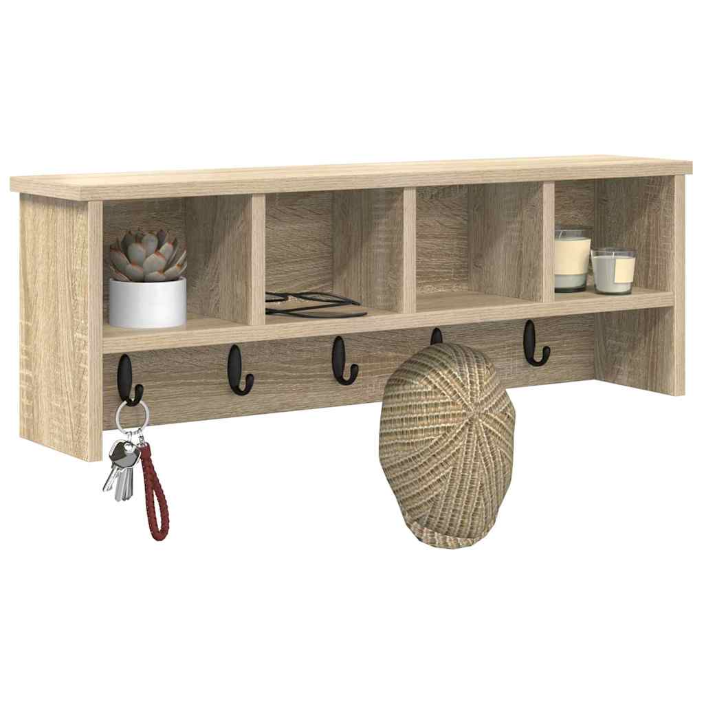 Wandmontierter Kleiderständer Sonoma Eiche 75 x 16 x 26 cm