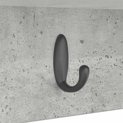 Wandmontierter Kleiderständer Betongrau 75 x 16 x 26 cm