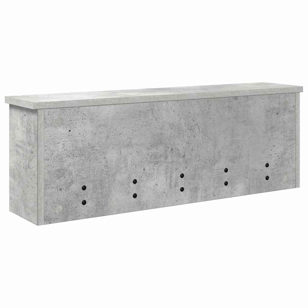 Wandmontierter Kleiderständer Betongrau 75 x 16 x 26 cm