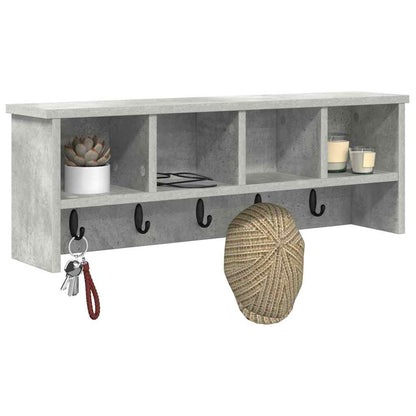 Wandmontierter Kleiderständer Betongrau 75 x 16 x 26 cm