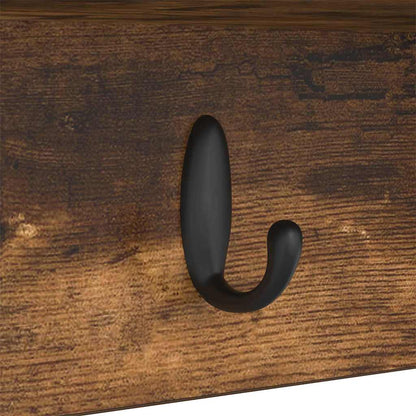Wandmontierter Kleiderständer Räuchereiche 75 x 16 x 26 cm