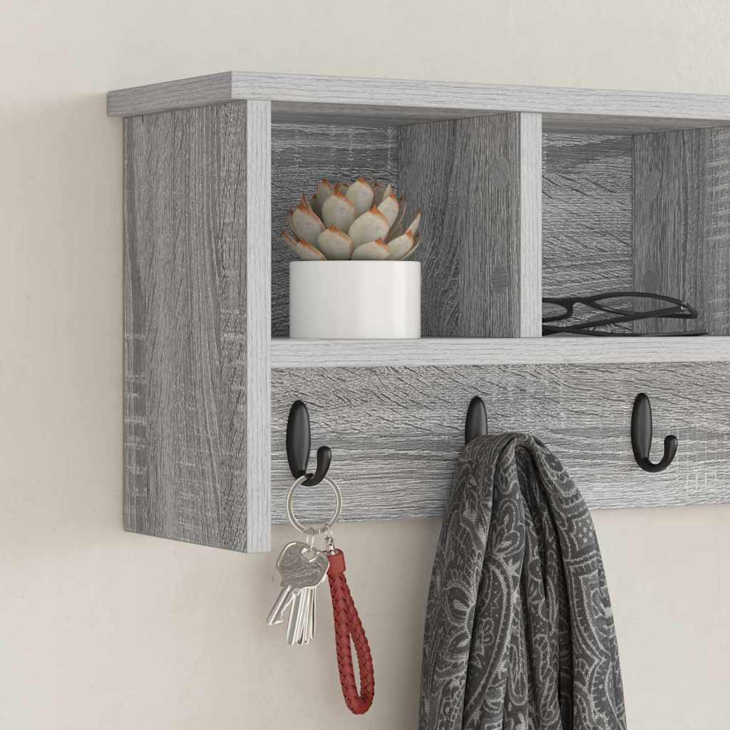 Wandmontierter Kleiderständer Grau Sonoma 75 x 16 x 26 cm