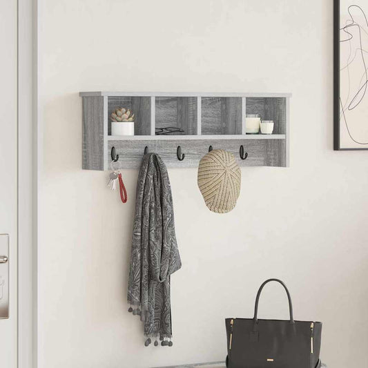 Wandmontierter Kleiderständer Grau Sonoma 75 x 16 x 26 cm