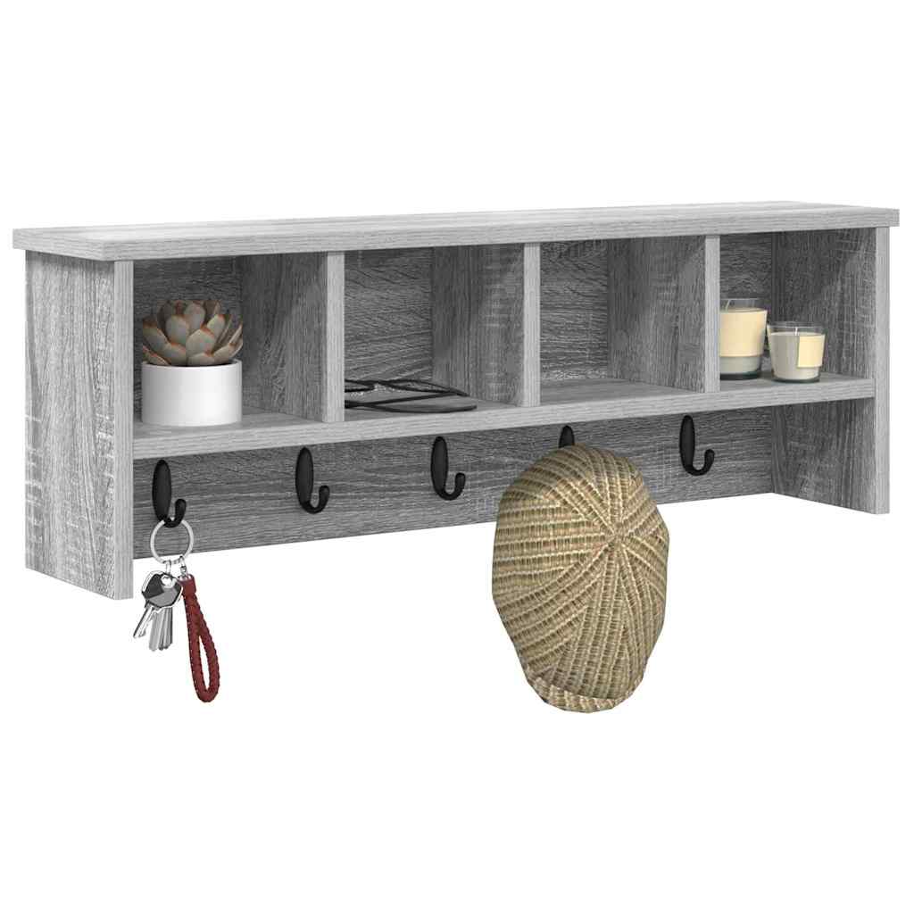 Wandmontierter Kleiderständer Grau Sonoma 75 x 16 x 26 cm