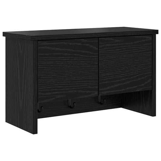 Wandmontierter Kleiderständer Schwarze Eiche 50 x 20 x 30 cm
