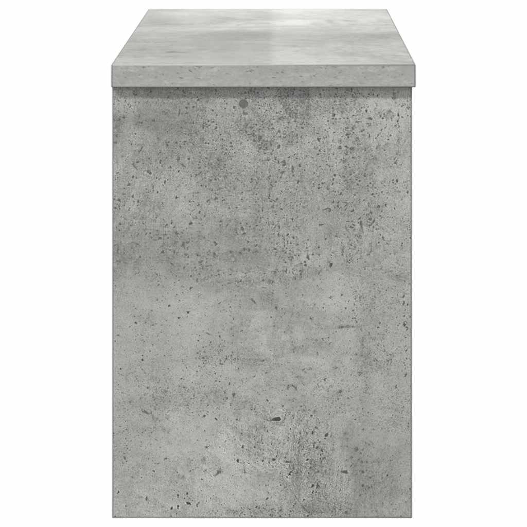 Wandmontierter Kleiderständer mit Tür Betongrau 50 x 20 x 30 cm