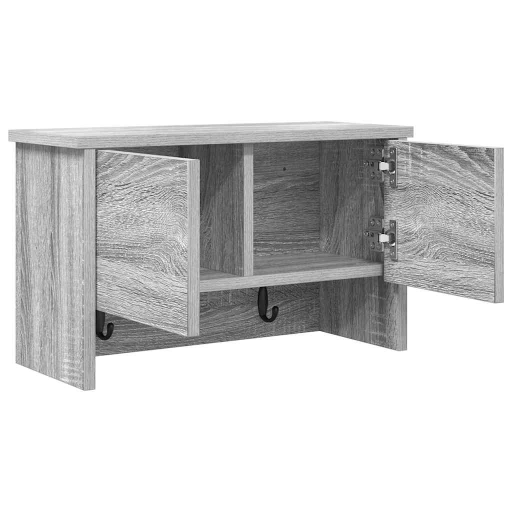 Wandmontierter Kleiderständer Grau Sonoma 50 x 20 x 30 cm