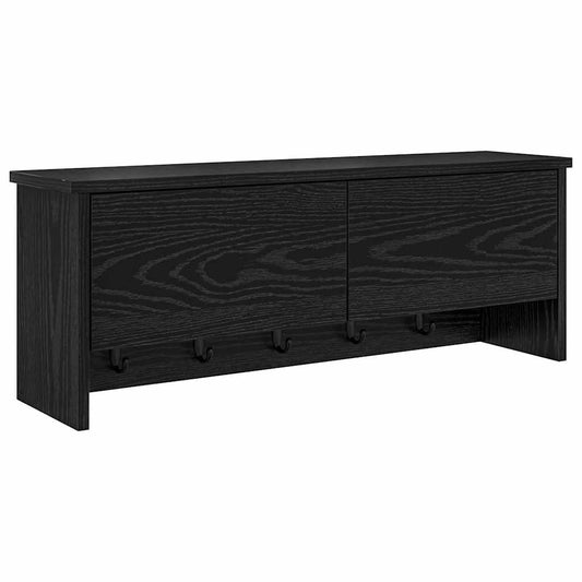 Wandmontierter Kleiderständer Schwarze Eiche 80 x 20 x 30 cm