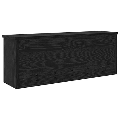 Wandmontierter Kleiderständer Schwarze Eiche 80 x 20 x 30 cm