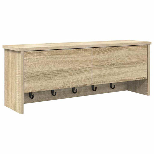 Wandmontierter Kleiderständer Sonoma Eiche 80 x 20 x 30 cm