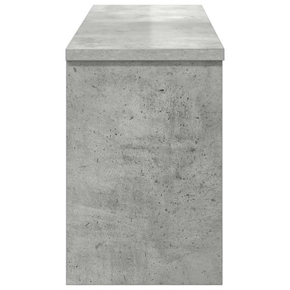 Wandmontierter Kleiderständer mit Tür Betongrau 80 x 20 x 30 cm