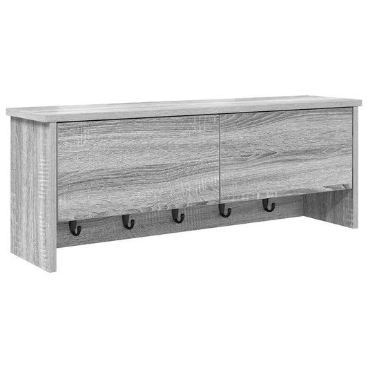 Wandmontierter Kleiderständer Grau Sonoma 80 x 20 x 30 cm