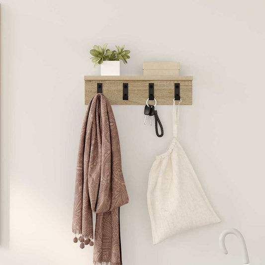 Wandmontierter Kleiderständer Sonoma Eiche 40 x 10.5 x 10.5 cm