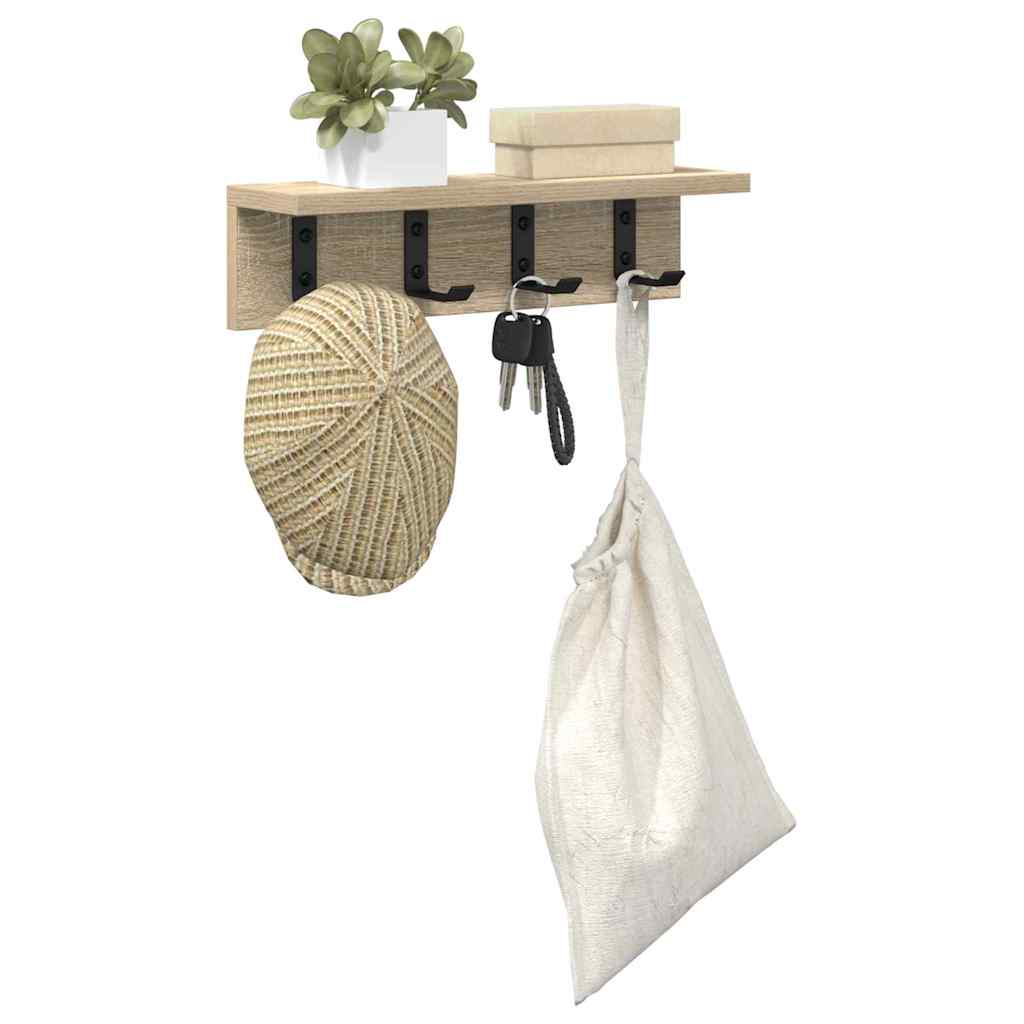 Wandmontierter Kleiderständer Sonoma Eiche 40 x 10.5 x 10.5 cm