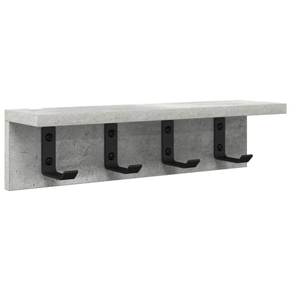 Wandmontierter Kleiderständer Betongrau 40 x 10.5 x 10.5 cm