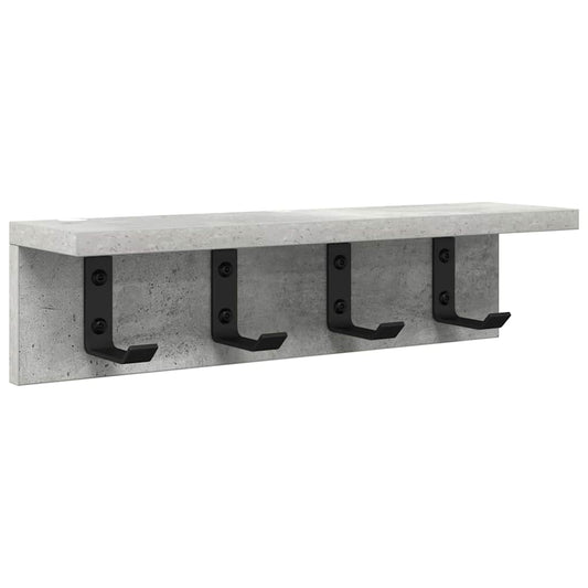 Wandmontierter Kleiderständer Betongrau 40 x 10.5 x 10.5 cm