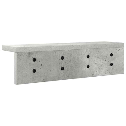 Wandmontierter Kleiderständer Betongrau 40 x 10.5 x 10.5 cm