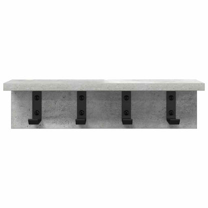 Wandmontierter Kleiderständer Betongrau 40 x 10.5 x 10.5 cm