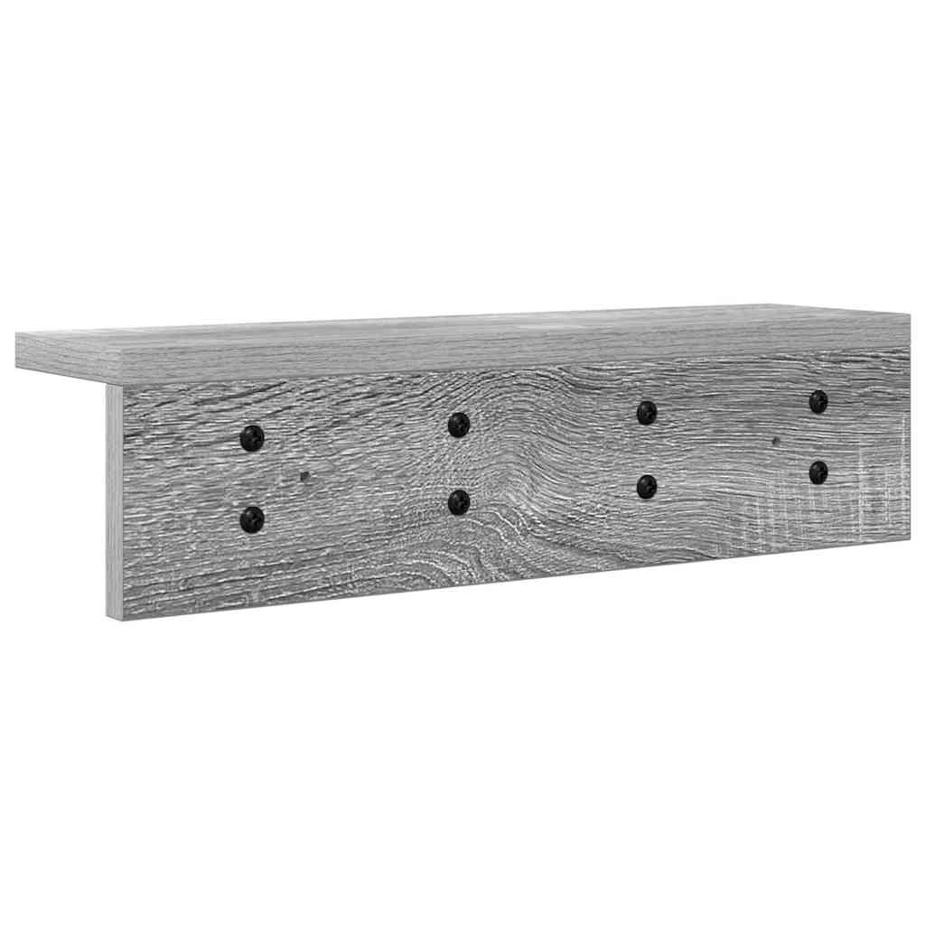 Wandmontierter Kleiderständer Grau Sonoma 40 x 10.5 x 10.5 cm