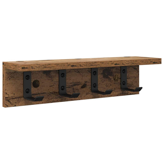 Wandmontierter Kleiderständer Altholz 40 x 10.5 x 10.5 cm