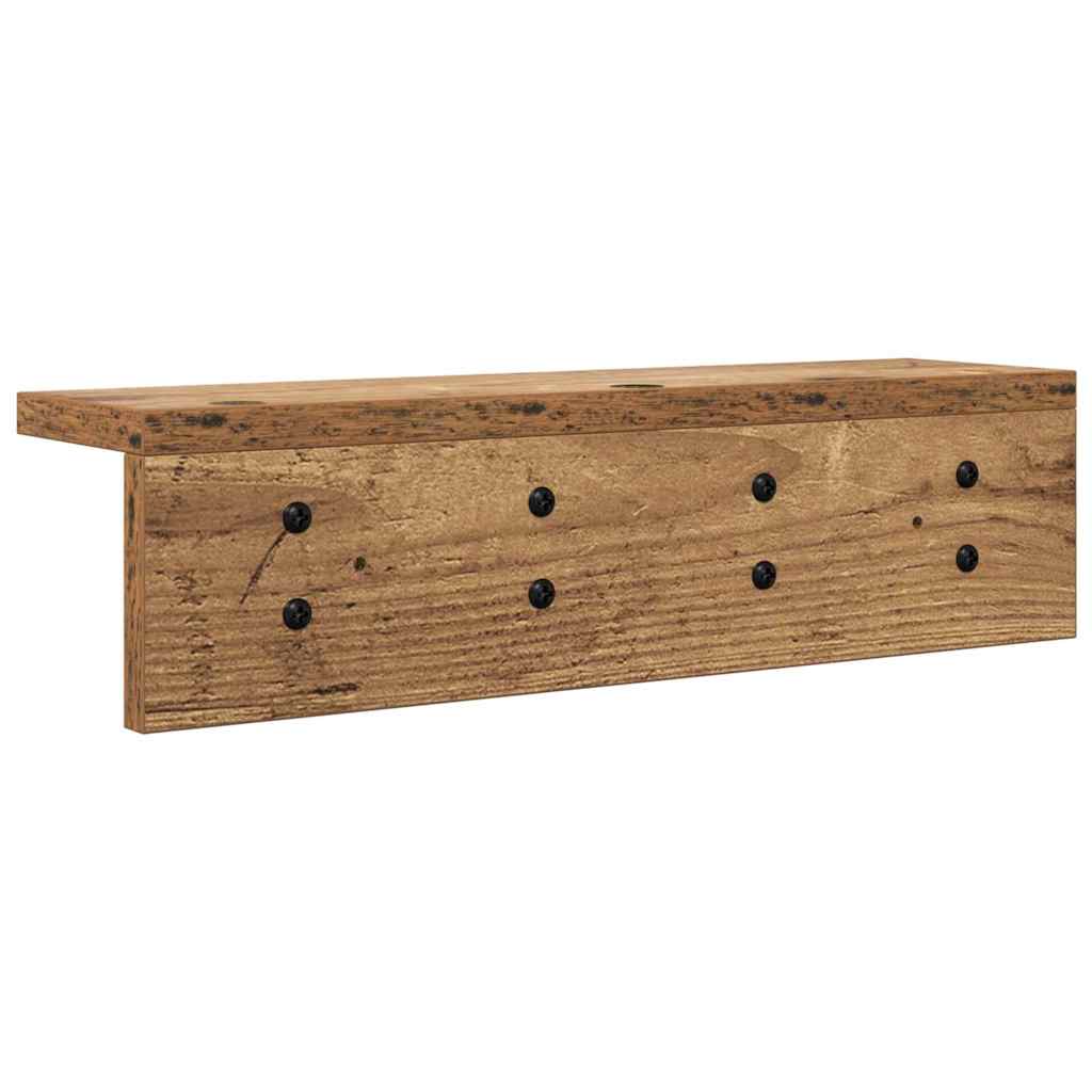 Wandmontierter Kleiderständer Altholz 40 x 10.5 x 10.5 cm