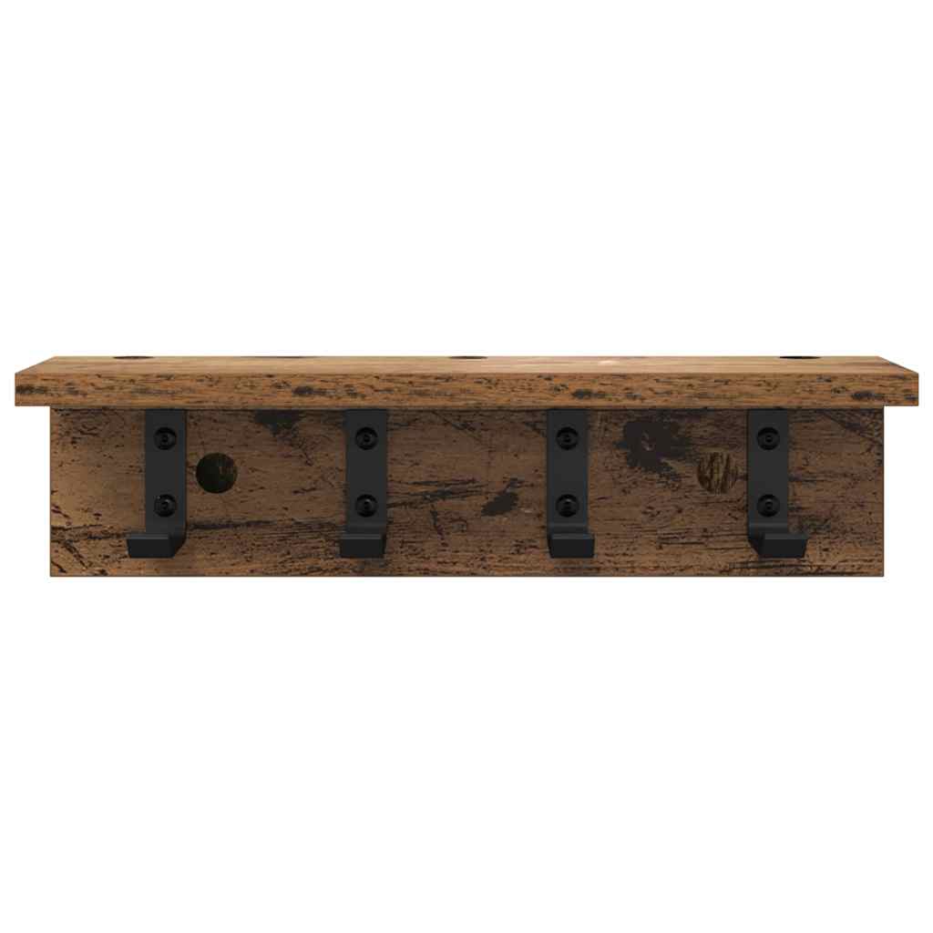 Wandmontierter Kleiderständer Altholz 40 x 10.5 x 10.5 cm