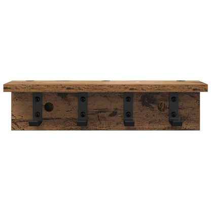 Wandmontierter Kleiderständer Altholz 40 x 10.5 x 10.5 cm
