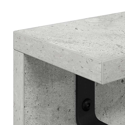 Wandmontierter Kleiderständer Betongrau 60 x 10.5 x 10.5 cm