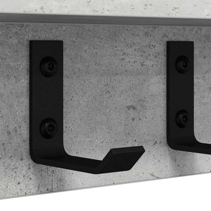 Wandmontierter Kleiderständer Betongrau 60 x 10.5 x 10.5 cm
