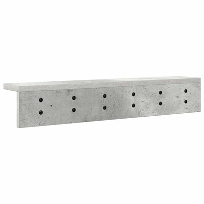 Wandmontierter Kleiderständer Betongrau 60 x 10.5 x 10.5 cm