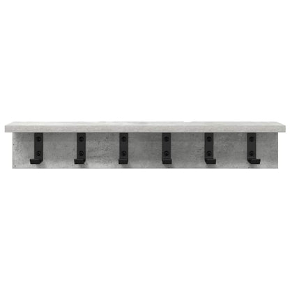 Wandmontierter Kleiderständer Betongrau 60 x 10.5 x 10.5 cm