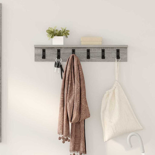 Wandmontierter Kleiderständer Grau Sonoma 60 x 10.5 x 10.5 cm