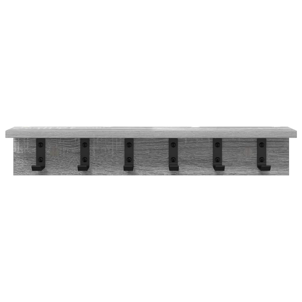 Wandmontierter Kleiderständer Grau Sonoma 60 x 10.5 x 10.5 cm