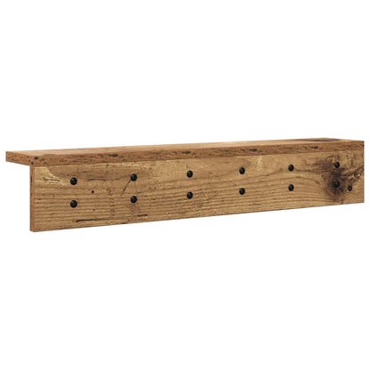Wandmontierter Kleiderständer Altholz 60 x 10.5 x 10.5 cm