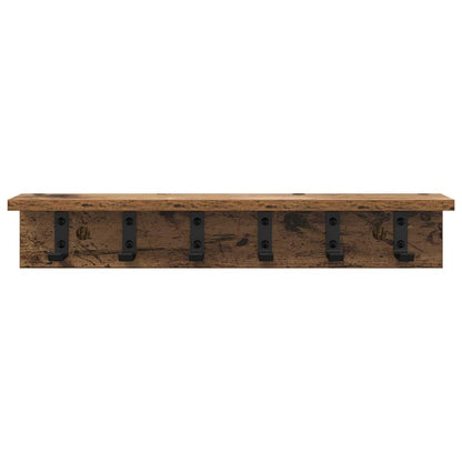 Wandmontierter Kleiderständer Altholz 60 x 10.5 x 10.5 cm