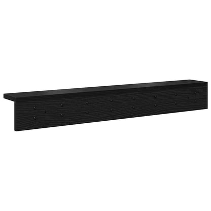 Wandmontierter Kleiderständer mit Regal Schwarze Eiche