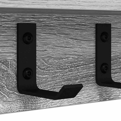 Wandmontierter Kleiderständer Grau Sonoma 80 x 10.5 x 10.5 cm