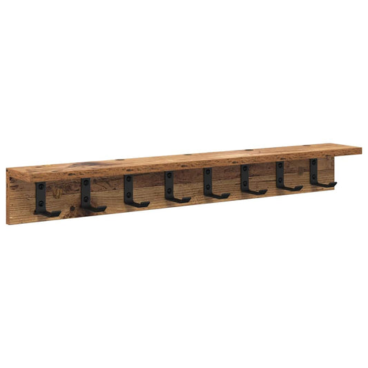 Wandmontierter Kleiderständer Altholz 80 x 10.5 x 10.5 cm