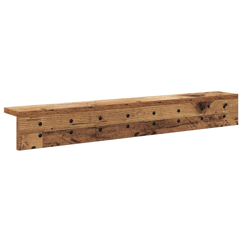 Wandmontierter Kleiderständer Altholz 80 x 10.5 x 10.5 cm