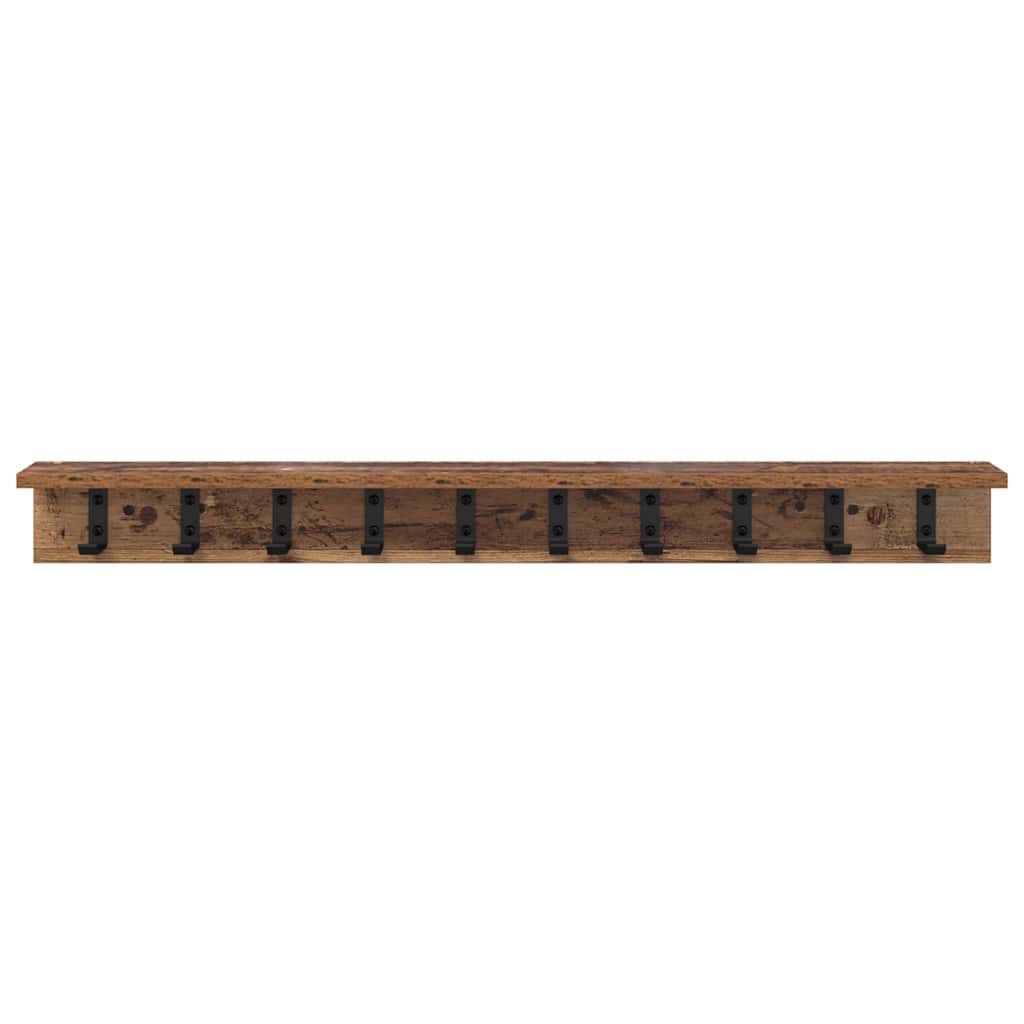 Wandmontierter Kleiderständer Altholz 100 x 10.5 x 10.5 cm